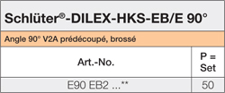 Schlüter-DILEX-HKS-EB/E 90°