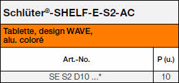 Schlüter-SHELF-E-S2-AC, WAVE