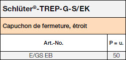 Accessoires pour Schlüter®-TREP-G-S