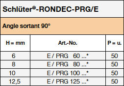 Schlüter-RONDEC-E/PRG