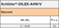 Schlüter®-DILEX-AHK/V