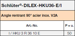 Schlüter-DILEX-HKU36-E/I