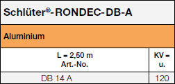 Schlüter®-RONDEC-DB<a name='db'></a>