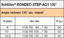 Schlüter-RONDEC-STEP-AC/I 135°