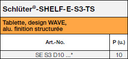 Schlüter®-SHELF-E-S3-TS, Wave